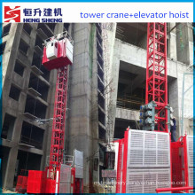 Double Cabin 1ton Construction Lift for Sale by Hstowercrane